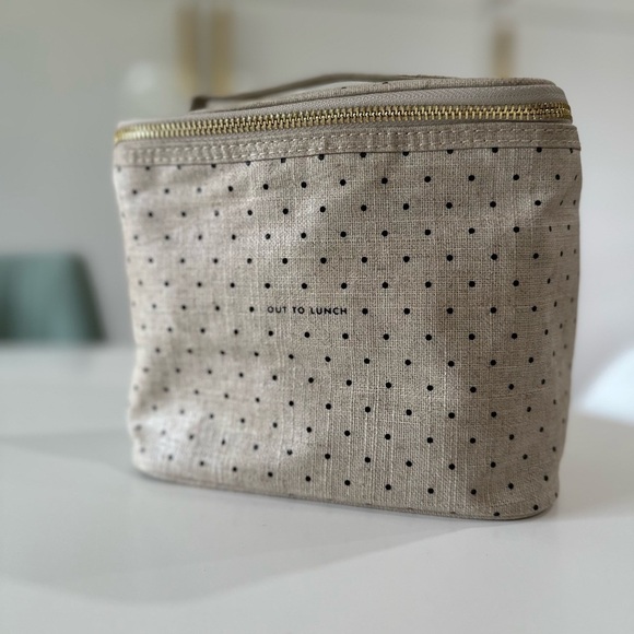Kate Spade “Out to Lunch” coated-linen insulated lunch bag - Picture 1 of 5